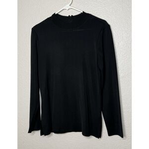 Ming Wang Knit Top Mock Turtleneck Shirt Sweater Long sleeve Size M